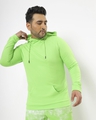 Shop Chilled Out Green Plus Size Hoodie T-shirt-Front