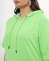 Shop Chilled Out Green Plus Size Oversized Hoodie T-shirt
