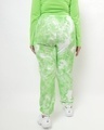 Shop Chilled Out Green Plus Size Tie & Dye Joggers-Design