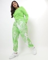 Shop Chilled Out Green Plus Size Tie & Dye Joggers-Full