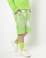 Shop Chilled Out Green Plus Size Tie & Dye Shorts-Front
