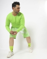 Shop Chilled Out Green Plus Size Tie & Dye Shorts-Full