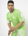 Shop Chilled Out Green Plus Size Tie & Dye T-shirt-Front