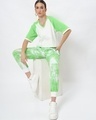 Shop Women's Chilled Out Green Tie & Dye Joggers-Full