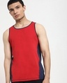 Shop Men's Red & Blue Color Block Vest
