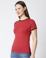 Shop Chilli Pepper Women Half sleeve Plain Rib T-Shirt-Design