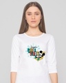 Shop Chillin Round Neck 3/4 Sleeve T-Shirt (DL)-Front