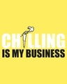 Shop Chilling Business Half Sleeve T-Shirt Pineapple Yellow