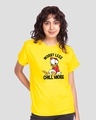 Shop Chilling Duck Boyfriend T-Shirt (DL) Pineapple Yellow-Front