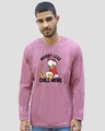 Shop Chilling Duck Full Sleeve T-Shirt (DL)  Frosty Pink