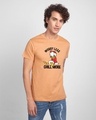 Shop Chilling Duck Half Sleeve T-Shirt (DL)  Apricot Orange-Front