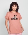 Shop Chilling Mickey Boyfriend T-Shirt (DL)-Front