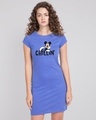 Shop Chilling Mickey Cap Sleeve T-Shirt Dress (DL)-Front