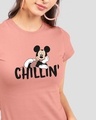 Shop Chilling Mickey Half Sleeve T-Shirt (DL)-Front