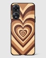 Shop Choco Heart Premium Glass Case for Oppo A78 5G-Front