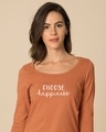 Shop Choose Happiness Scoop Neck Full Sleeve T-Shirt-Front