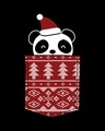 Shop Christmas Panda Round Neck 3/4th Sleeve T-Shirt