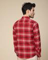 Shop Christmas Red Checked Slim Fit Shirt-Full