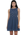Shop Women's Blue Afternoon Breeze Sleeveless Dress-Front
