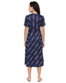 Shop Women's Blue Chevron Slopes Skater Dress-Full