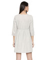 Shop Floral Embroidered Grey Dress For Women's-Full