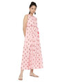 Shop Floral Printed Pink Tier A Dress For Women's-Design