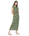 Shop Floral Stories Green Maxi Dress For Women's-Back
