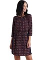 Shop Women's Blue Geometric Florals Printed Fit And Flare Dress-Design