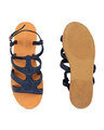 Shop Women's Blue Raffia Multi-strap Sandals