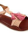 Shop Women's Beige Twirling Tassels Sandals-Full