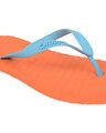 Shop Men's Banana Leaf Dark Orange Blue Flip Flops-Design
