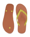 Shop Men's Banana Leaf Light Red Yellow Flip Flops-Design
