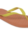 Shop Men's Banana Leaf Light Red Yellow Flip Flops-Full