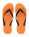 Shop Men's Banana Leaf Orange Flip Flops-Front