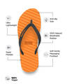 Shop Men's Banana Leaf Orange Flip Flops
