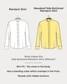 Shop Classic Black Side Buttoned Mandarin Collar Shirt-Design