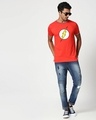 Shop Classic Flash Logo Crewneck Varsity Rib H/S T-Shirt (FL)-Multicolor-Full