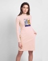 Shop Classic T & J High Neck Pocket Dress Baby Pink (TJL)-Front
