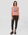 Shop Classic T & J Round Neck 3/4 Sleeve T-Shirt Misty Pink (TJL)-Full