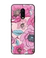 Shop Classy Pink Bloom Premium Glass Case for OnePlus 6T (Shock Proof, Scratch Resistant)-Front