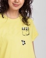 Shop Climbing pocket panda Boyfriend T-Shirt-Front