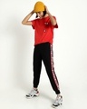 Shop Women's Red Climbing Pocket Panda Graphic Printed Boyfriend T-shirt-Design