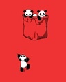 Shop Women's Red Climbing Pocket Panda Graphic Printed Boyfriend T-shirt-Full