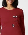 Shop Climbing pocket panda Full Sleeves T-Shirt-Front
