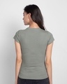 Shop Women's Grey Climbing Pocket Panda Graphic Printed Slim Fit T-shirt-Design