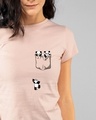 Shop Climbing pocket panda Half Sleeve T-Shirt-Front