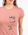 Shop Climbing pocket panda Half Sleeve  T-shirt-Front