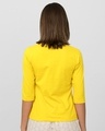 Shop Women's Yellow Climbing Pocket Panda Graphic Printed 3/4 Sleeve Slim Fit T-shirt-Design