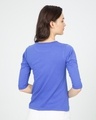 Shop Climbing pocket panda Round Neck 3/4 Sleeve T-Shirt Blue Haze-Design