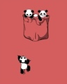 Shop Climbing Pocket Panda Round Neck 3/4th Sleeve T-Shirt-Full
